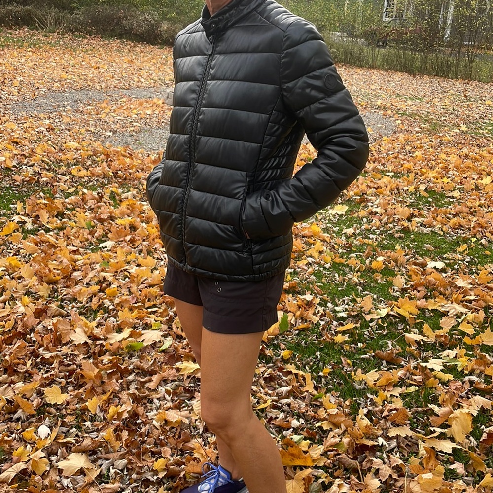Save the Duck vegan leather puffer jacket/bomber